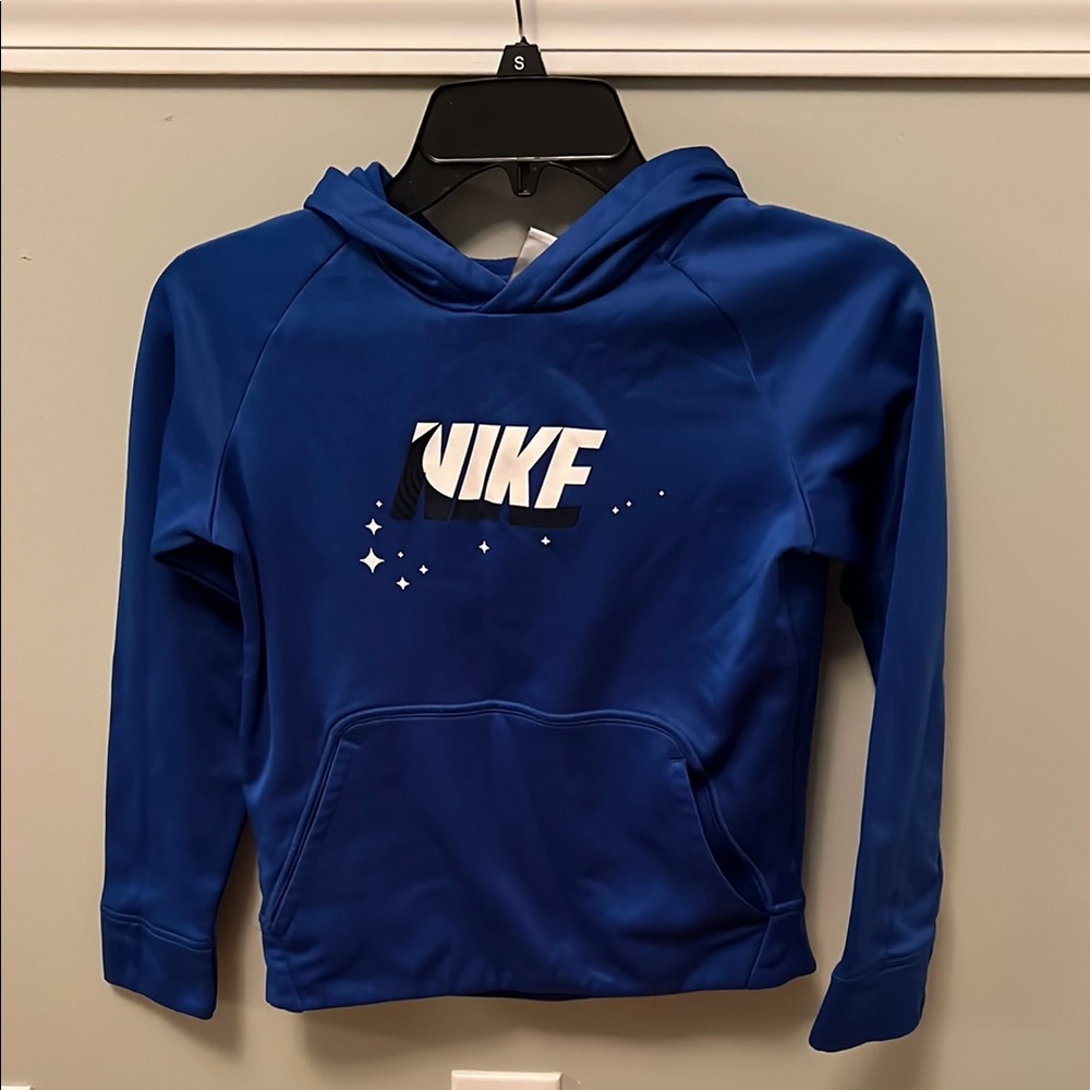 Nike Blue Hooded Sweatshirt Vibrant Cotton Blend